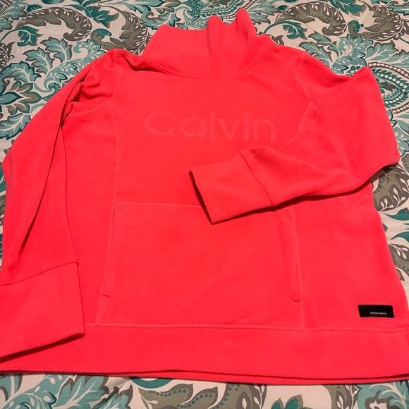Calvin Klein Performance Fleece Funnel Neck Sweatshirt  Large - Picture 2 of 9